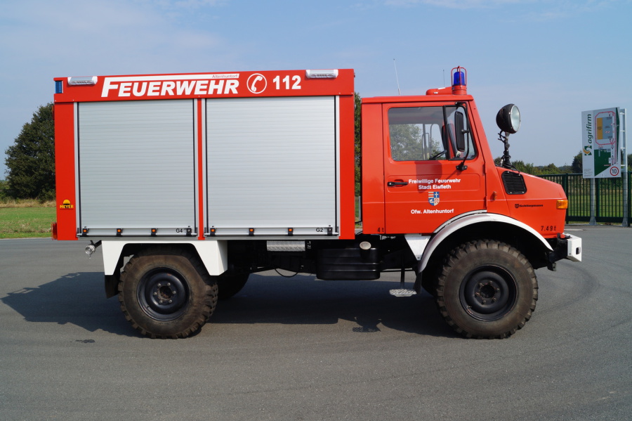 Unimog TLF Neuaufbau Feuerwehr Meyer