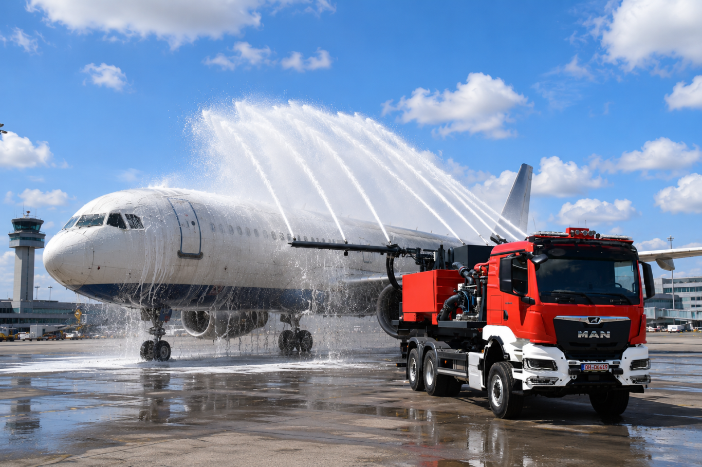 KI-generiert GTLF Löschgigant Flugzeugbrand