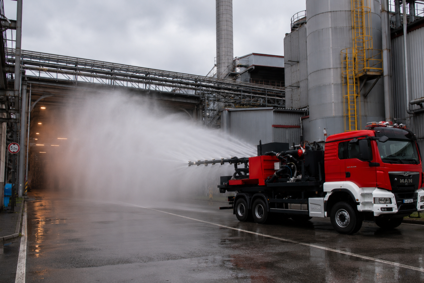 KI-generiert GTLF Löschgigant Industriebrand